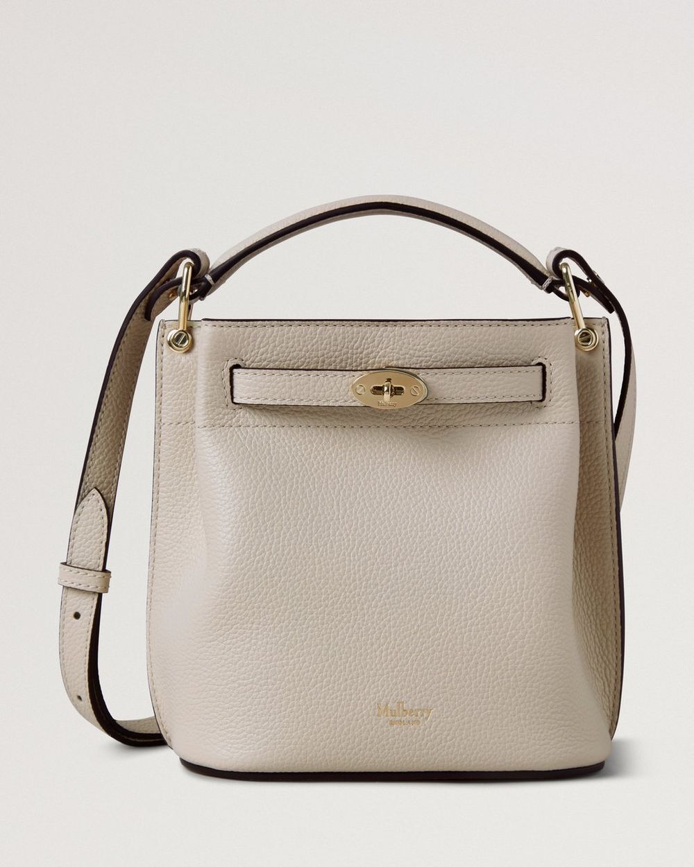 Mulberry | Mini Islington Bucket - Chalk Small Classic Grain