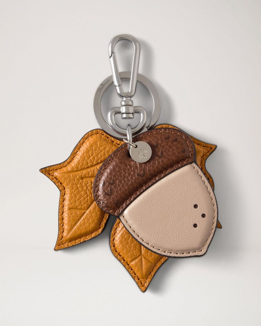 Mulberry | British Park Keyring - Acorn - Multicolour Mixed Material