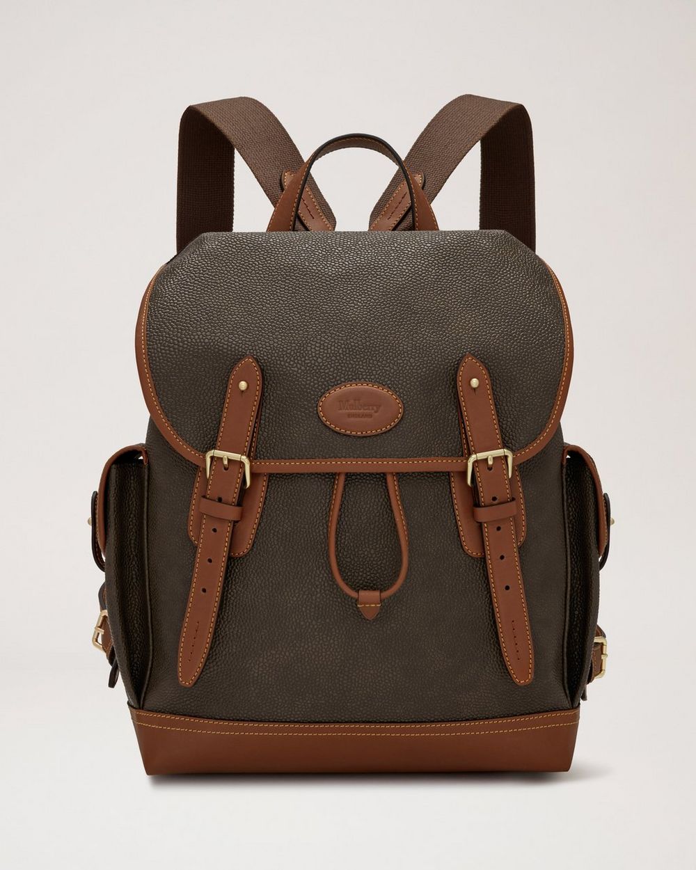 Mulberry | Heritage Backpack - Mole & Cognac BioVeg Scotchgrain