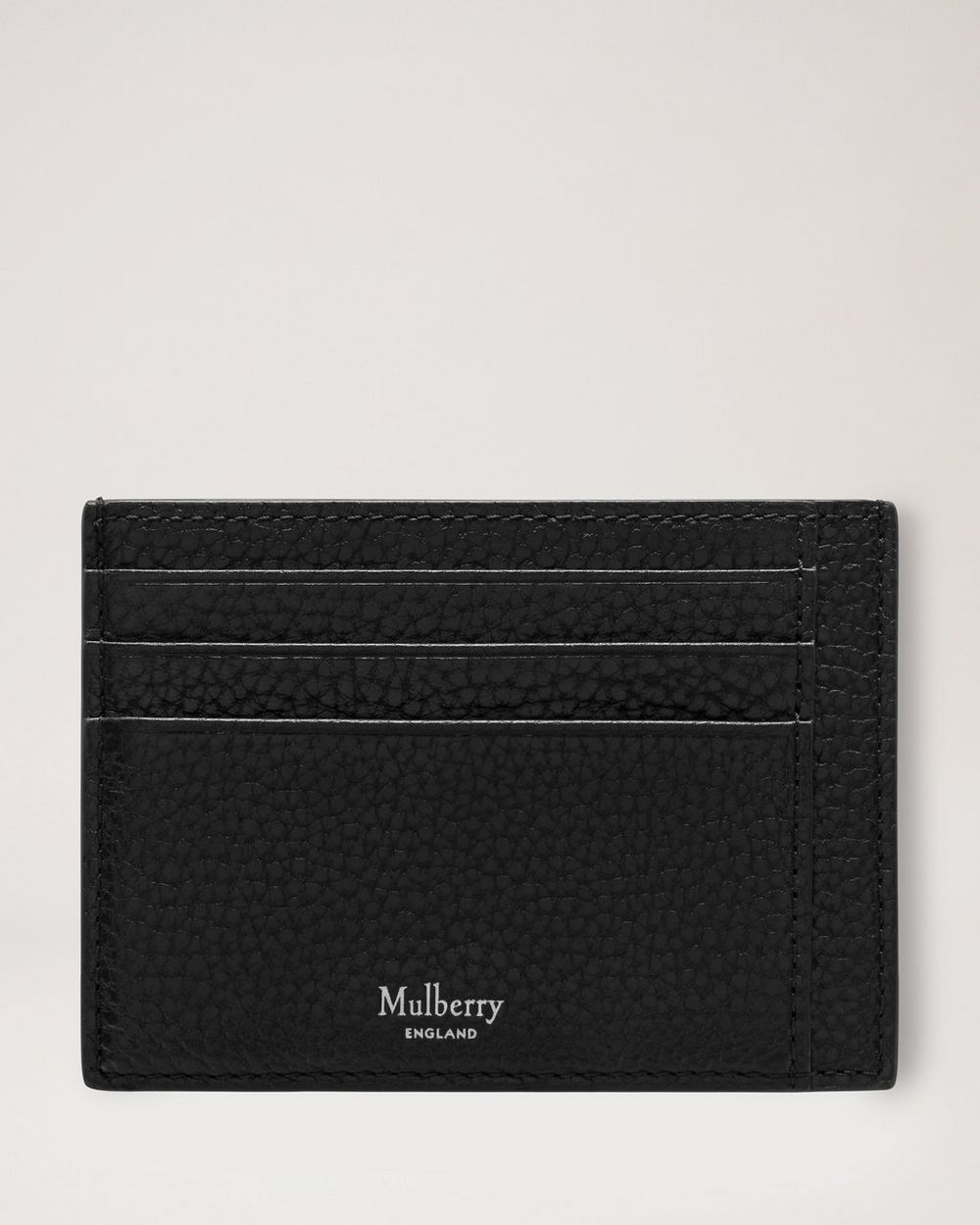 Mulberry | Card Holder - Black Small Classic Grain