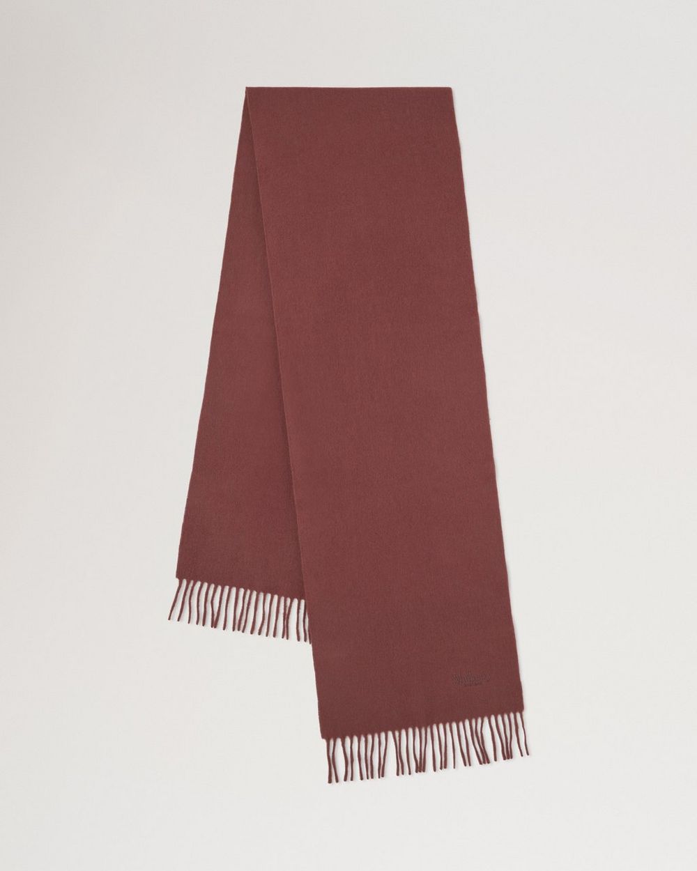 Mulberry | Small Solid Merino Wool Scarf - Bright Oak Merino Wool