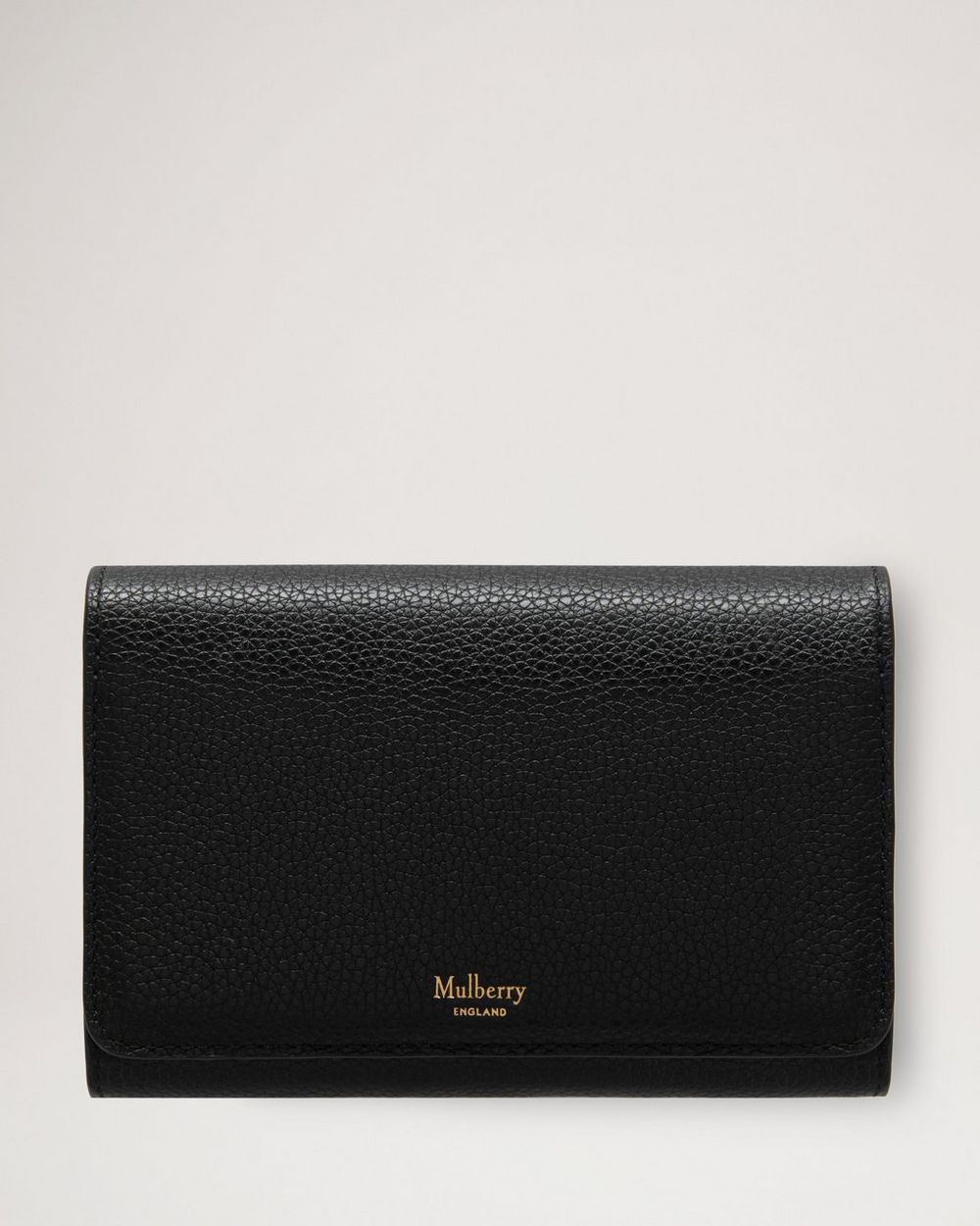 Mulberry | Medium Continental French Purse - Black Small Classic Grain