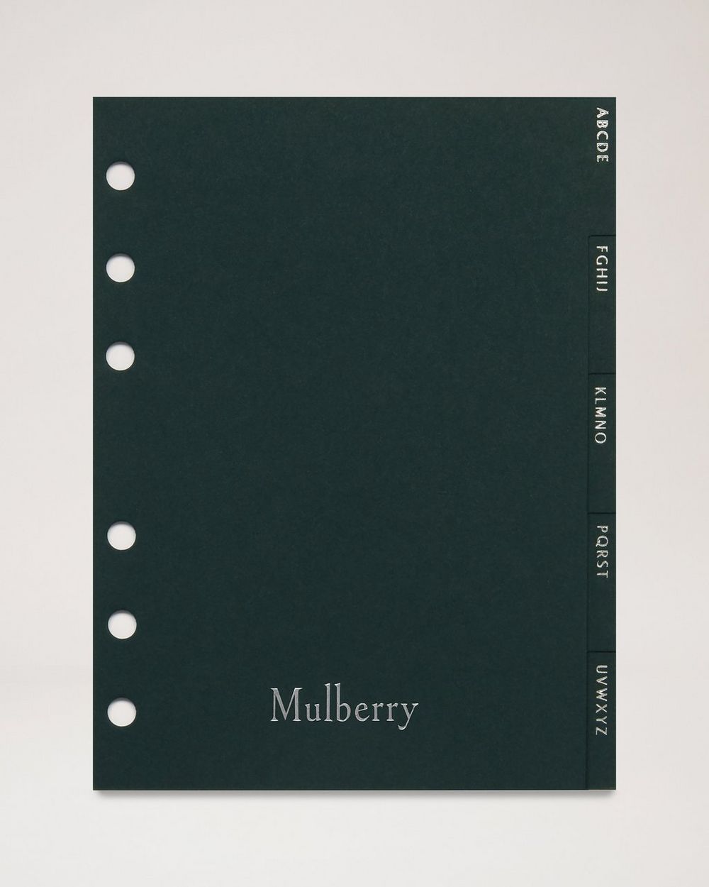 Mulberry | Agenda Contacts Dividers Insert - Mulberry Green Paper
