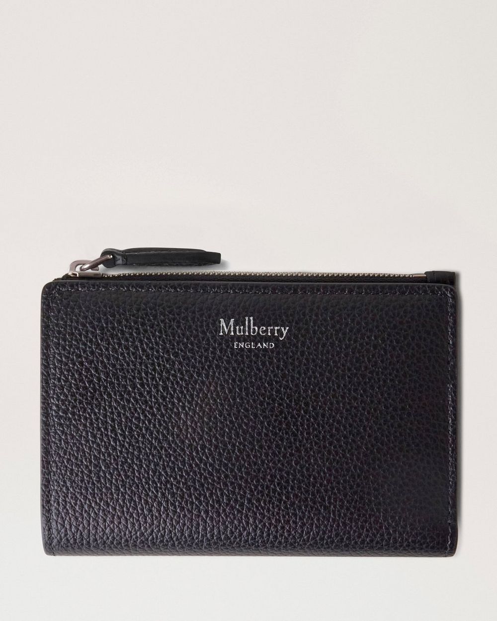 Mulberry | Continental Bifold Zipped Wallet - Black Small Classic Grain