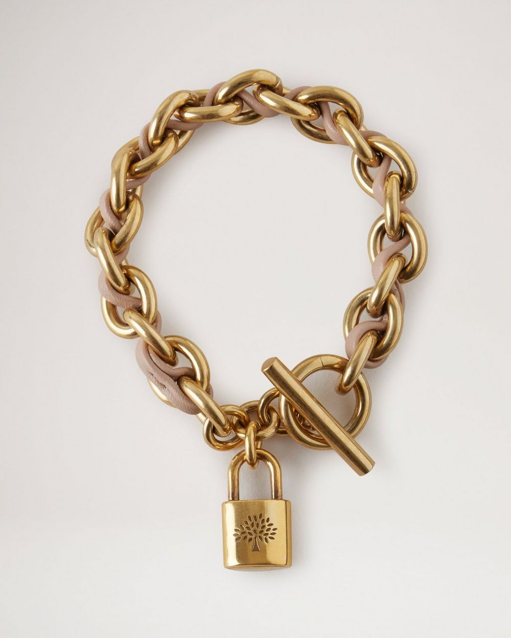 Mulberry | Lily Leather Chain Bracelet Small - Maple Leather & Metal