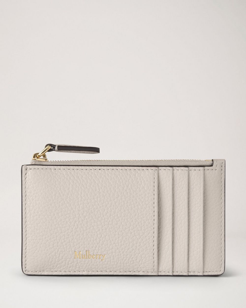 Mulberry | Continental Zipped Long Card Holder - Chalk Small Classic Grain