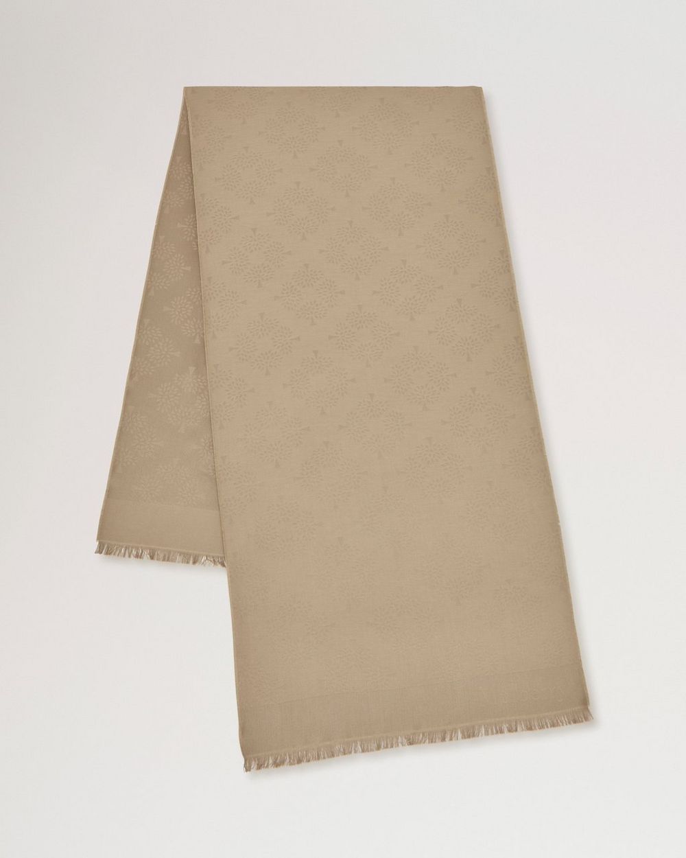 Mulberry | Mulberry Tree Rectangular Scarf - Linen Green Cotton Silk Blend