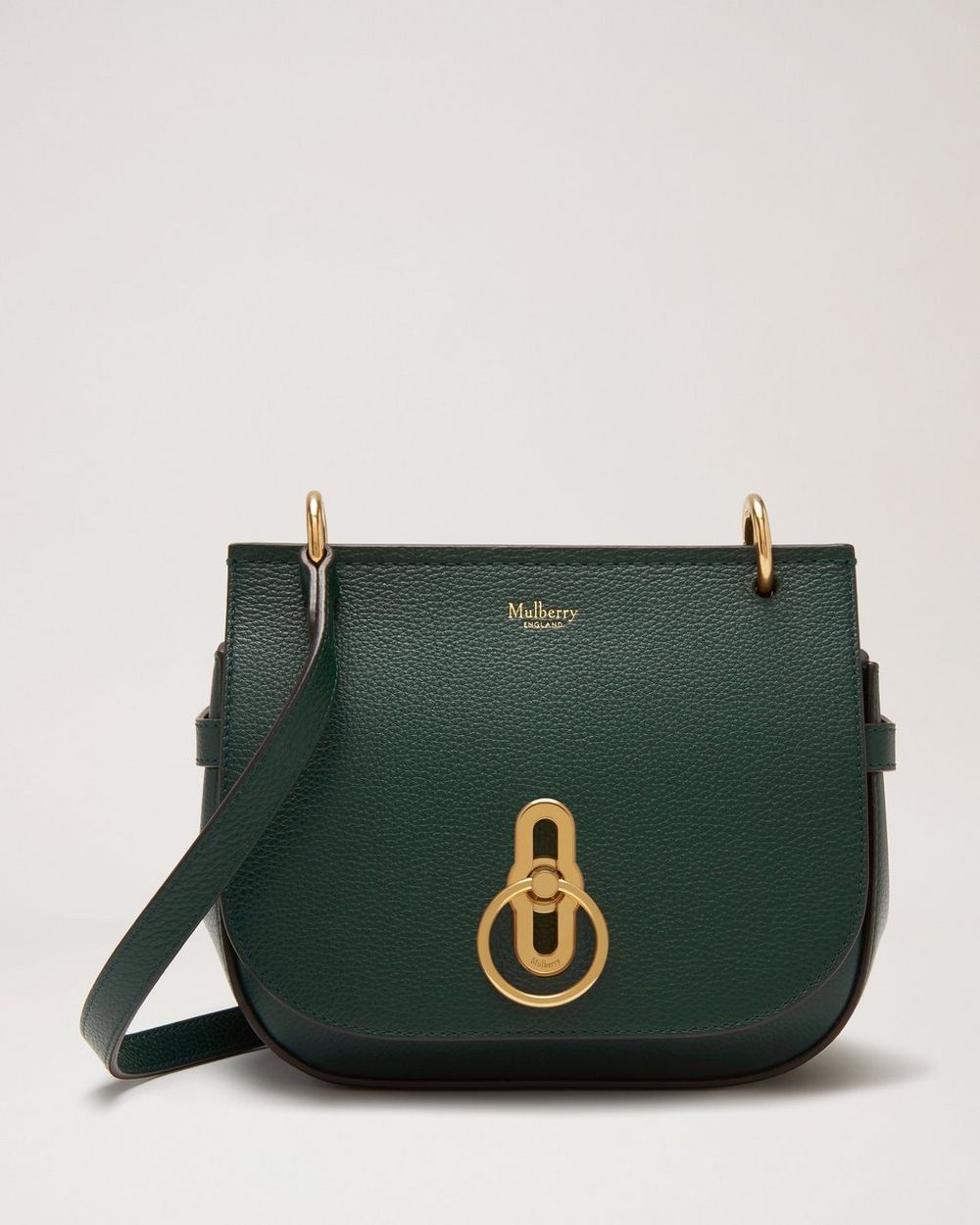 Mulberry | Small Amberley Satchel - Mulberry Green Small Classic Grain