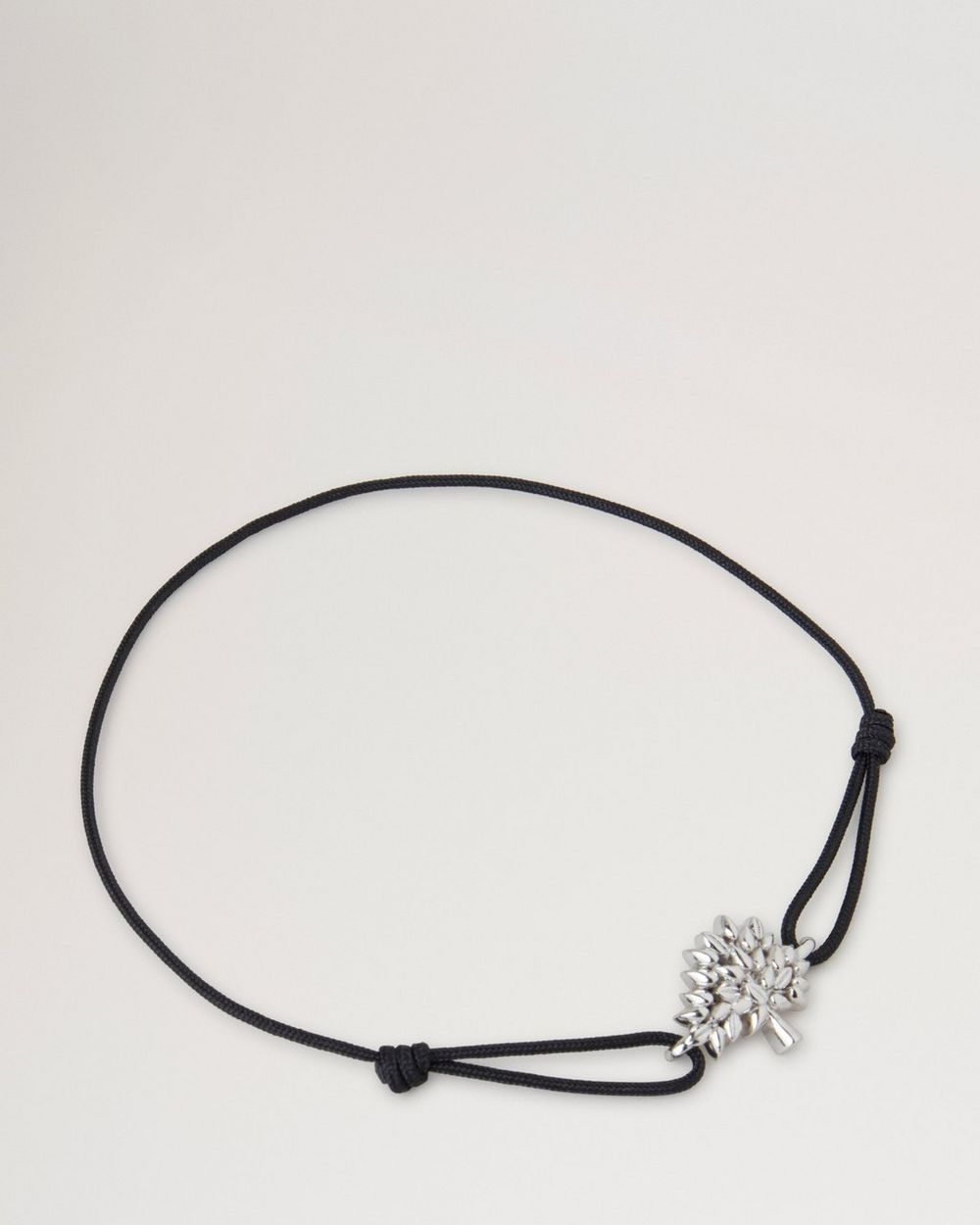 Mulberry | Mulberry Tree Cord Bracelet - Black Sterling Silver & Cord
